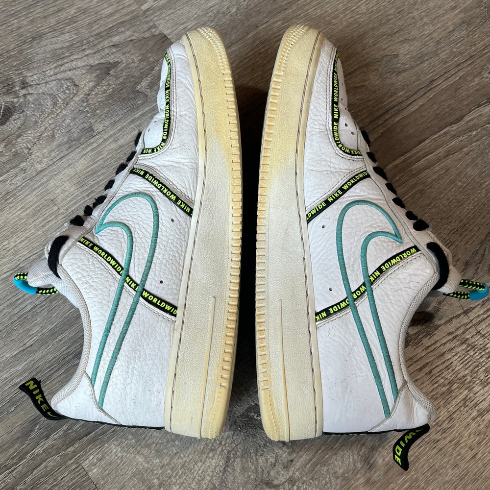 Nike Air Force 1 07 LV8 Worldwide Pack White Blue Fury CK7213-100 Mens 10.5